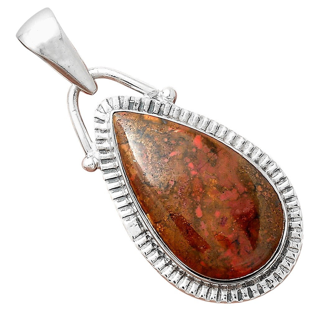 Natural Red Moss Agate Pendant P-1367 SDP156373