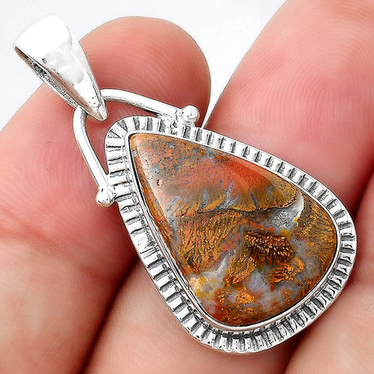 Natural Red Moss Agate Pendant P-1367 SDP156375