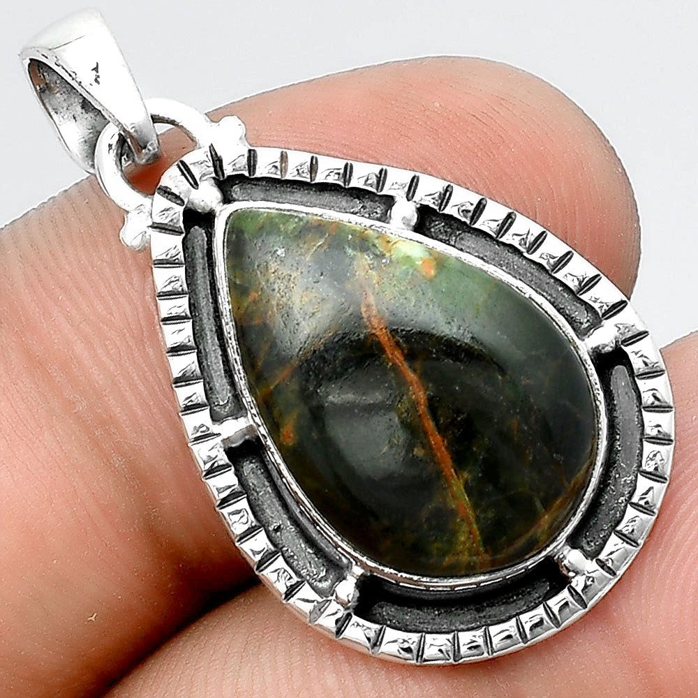 Natural Turkish Rainforest Chrysocolla Pendant P-1495 SDP156411