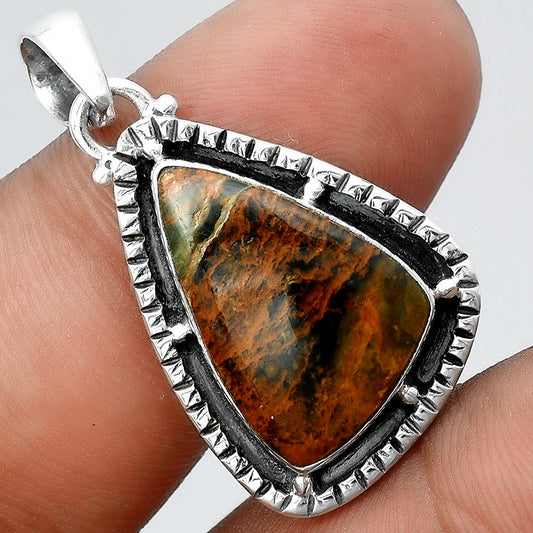 Natural Turkish Rainforest Chrysocolla Pendant P-1495 SDP156415