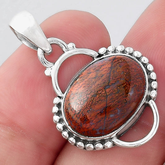 Natural Red Moss Agate Pendant P-1639 SDP156435