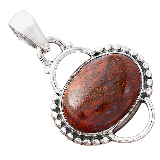 Natural Red Moss Agate Pendant P-1639 SDP156435