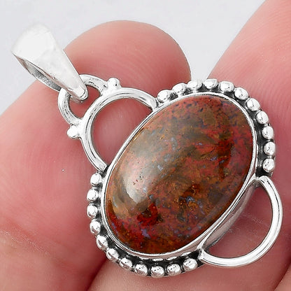 Natural Red Moss Agate Pendant P-1639 SDP156436
