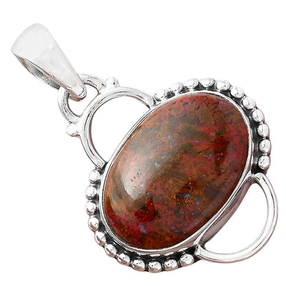Natural Red Moss Agate Pendant P-1639 SDP156436