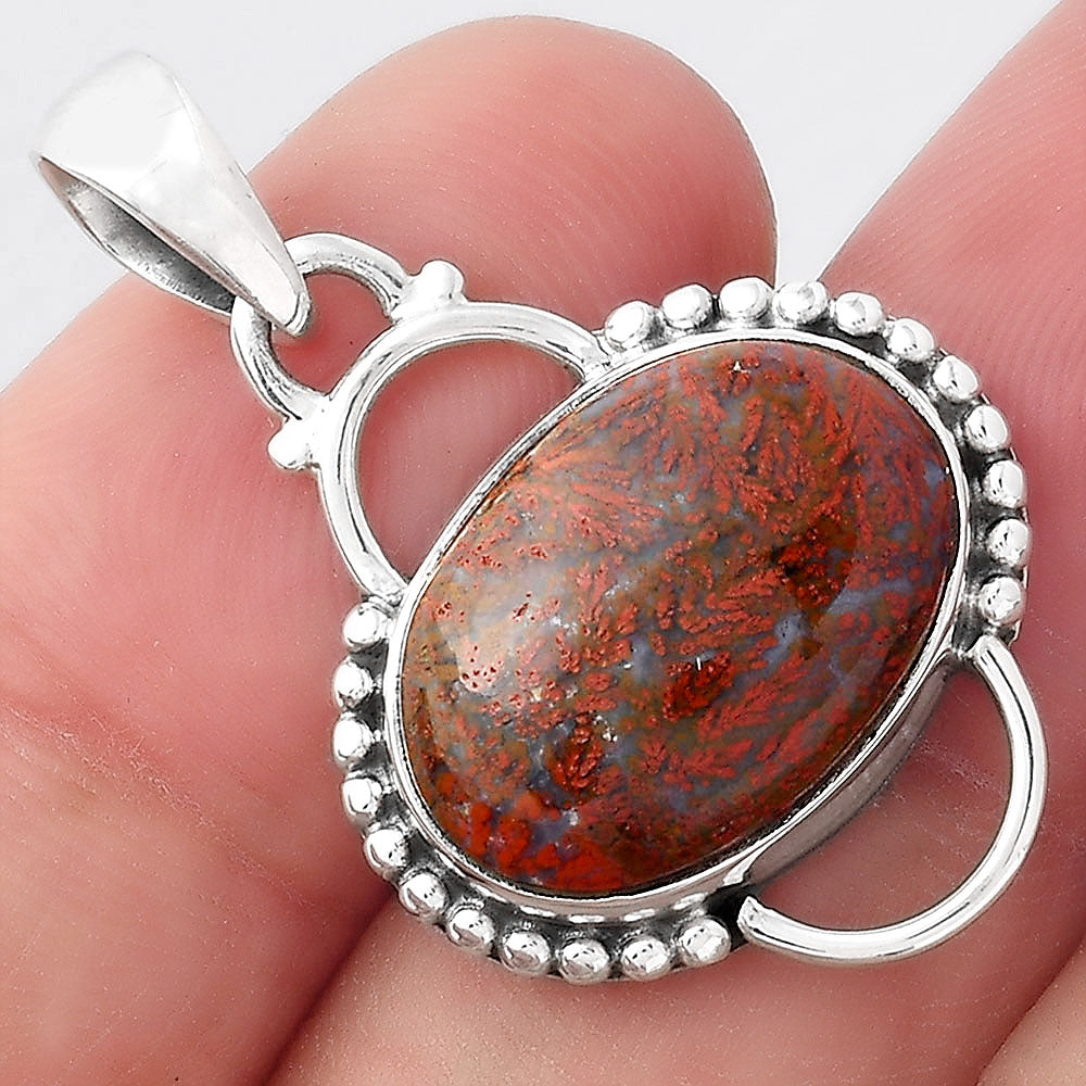 Natural Red Moss Agate Pendant P-1639 SDP156437
