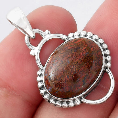 Natural Red Moss Agate Pendant P-1639 SDP156438