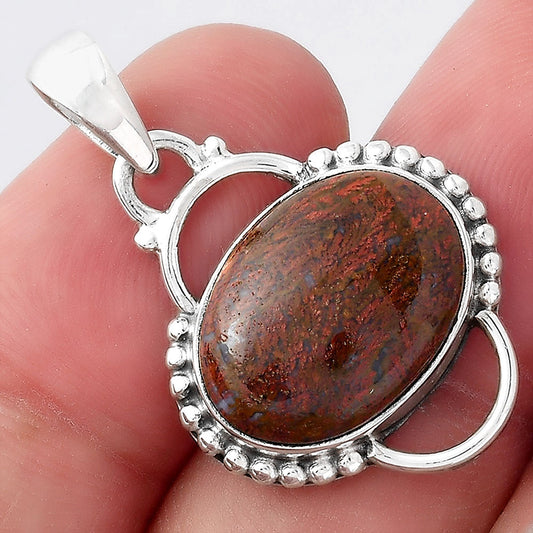 Natural Red Moss Agate Pendant P-1639 SDP156438