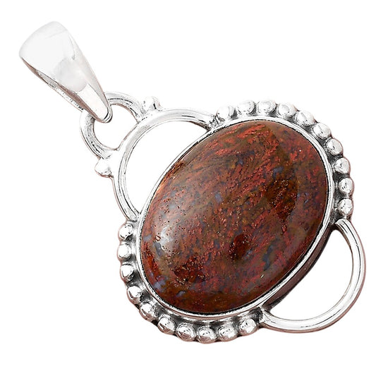 Natural Red Moss Agate Pendant P-1639 SDP156438