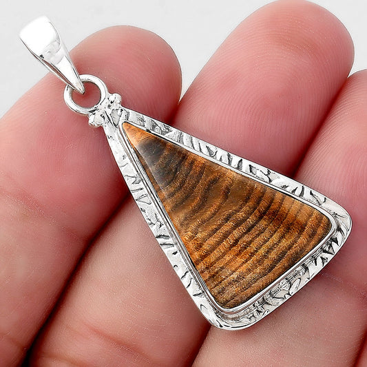 Natural Brown Aragonite Pendant P-1397 SDP156444