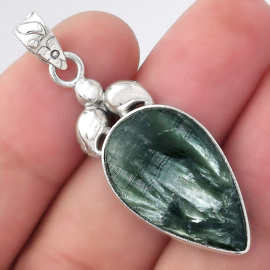 Natural Russian Seraphinite Pendant P-1694 SDP156480