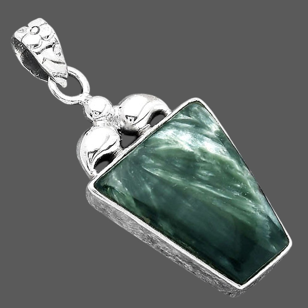 Natural Russian Seraphinite Pendant P-1694 SDP156482