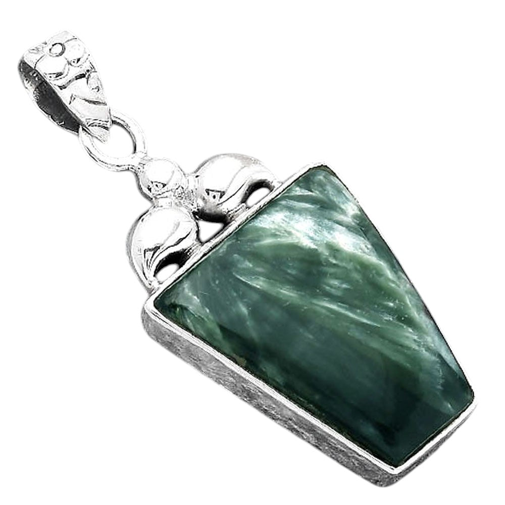 Natural Russian Seraphinite Pendant P-1694 SDP156482