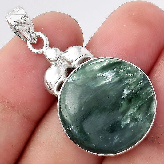 Natural Russian Seraphinite Pendant P-1694 SDP156500
