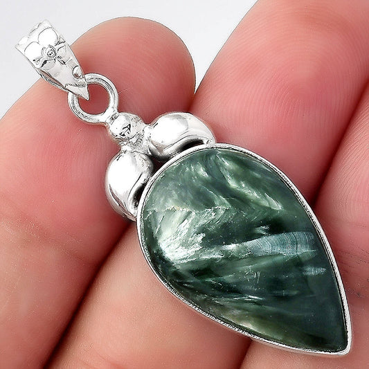 Natural Russian Seraphinite Pendant P-1694 SDP156503