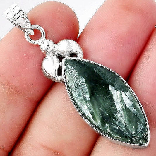 Natural Russian Seraphinite Pendant P-1694 SDP156509