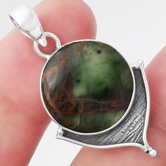 Natural Turkish Rainforest Chrysocolla Pendant P-1393 SDP156525