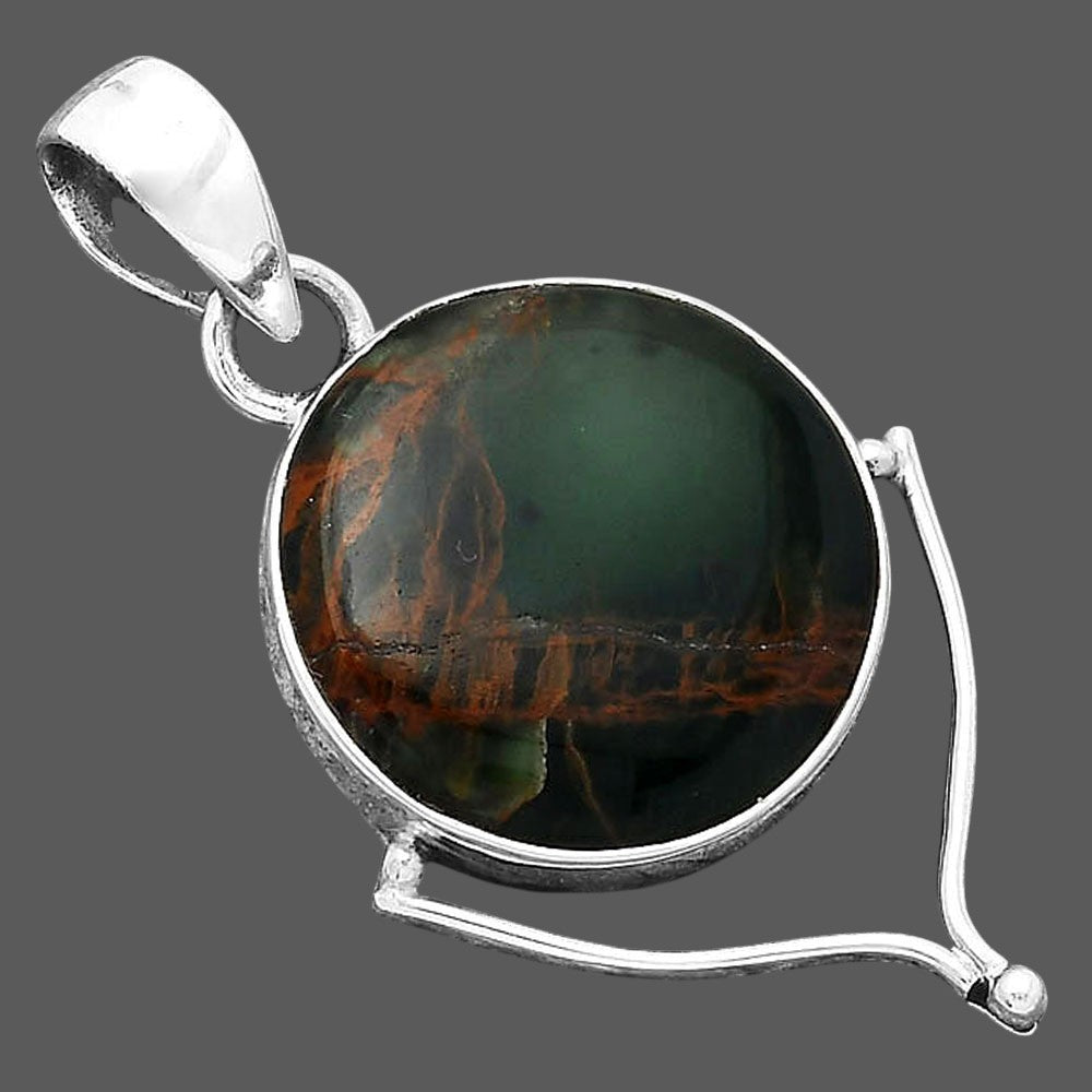Natural Turkish Rainforest Chrysocolla Pendant P-1393 SDP156525