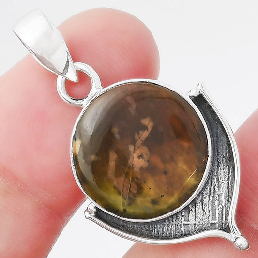 Natural Chrome Chalcedony Pendant P-1393 SDP156526