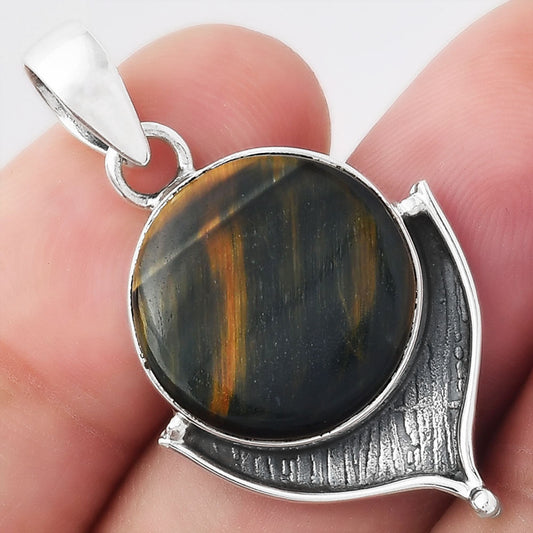 Natural Blue Tiger Eye Pendant P-1393 SDP156540