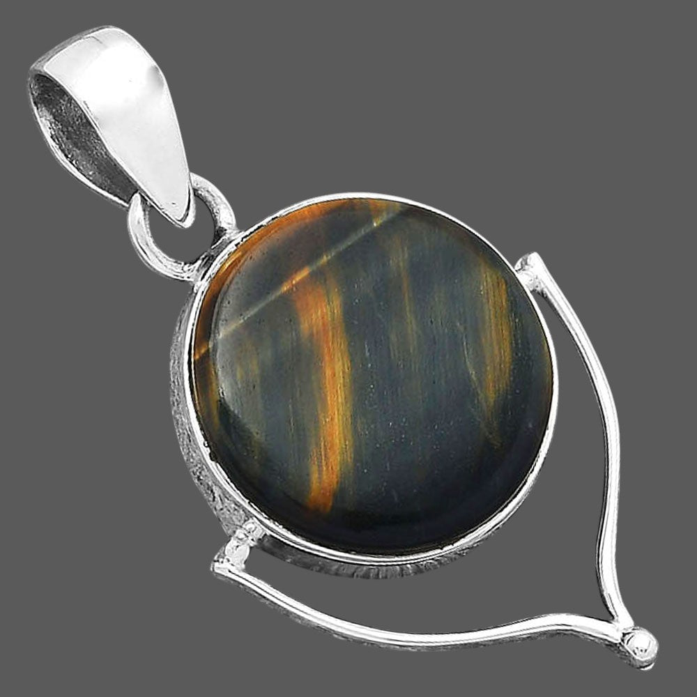 Natural Blue Tiger Eye Pendant P-1393 SDP156540