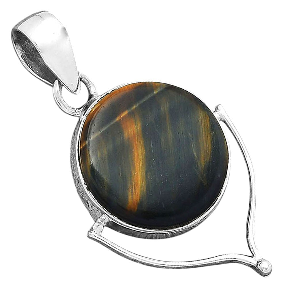 Natural Blue Tiger Eye Pendant P-1393 SDP156540