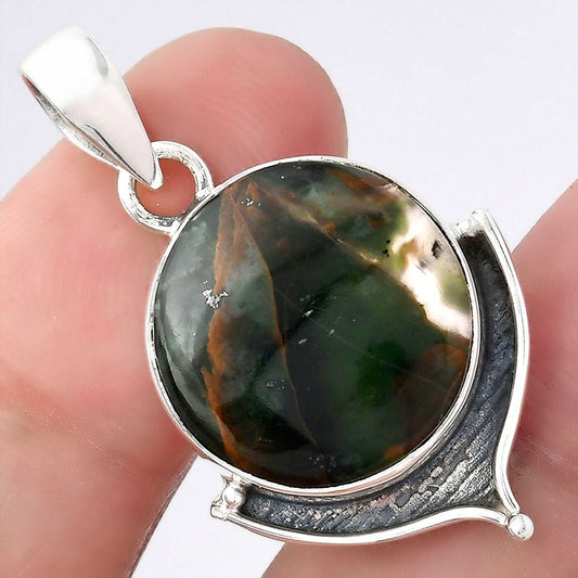 Natural Turkish Rainforest Chrysocolla Pendant P-1393 SDP156543