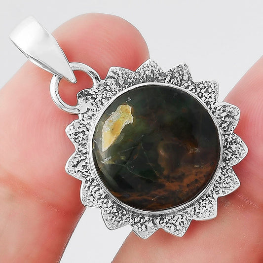Natural Turkish Rainforest Chrysocolla Pendant P-1205 SDP156551