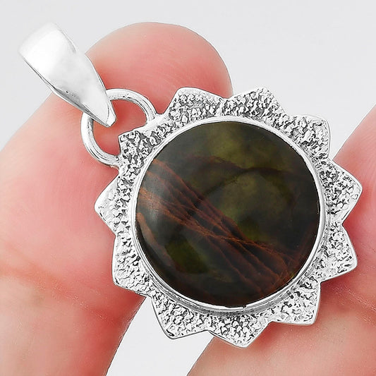 Natural Turkish Rainforest Chrysocolla Pendant P-1205 SDP156557