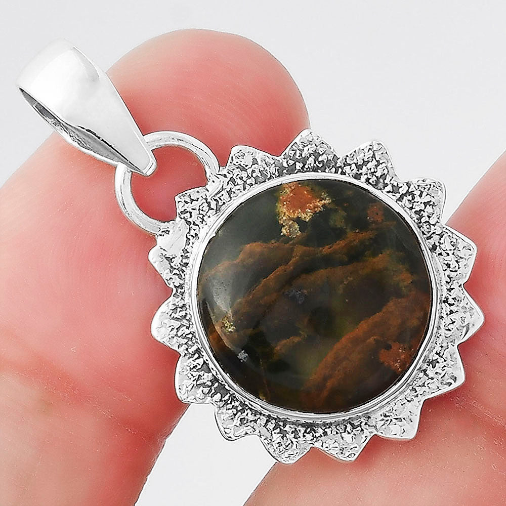 Natural Turkish Rainforest Chrysocolla Pendant P-1205 SDP156563