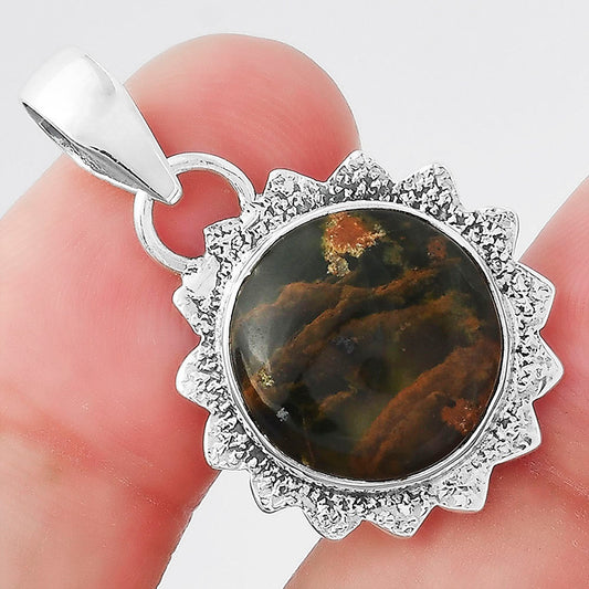 Natural Turkish Rainforest Chrysocolla Pendant P-1205 SDP156563