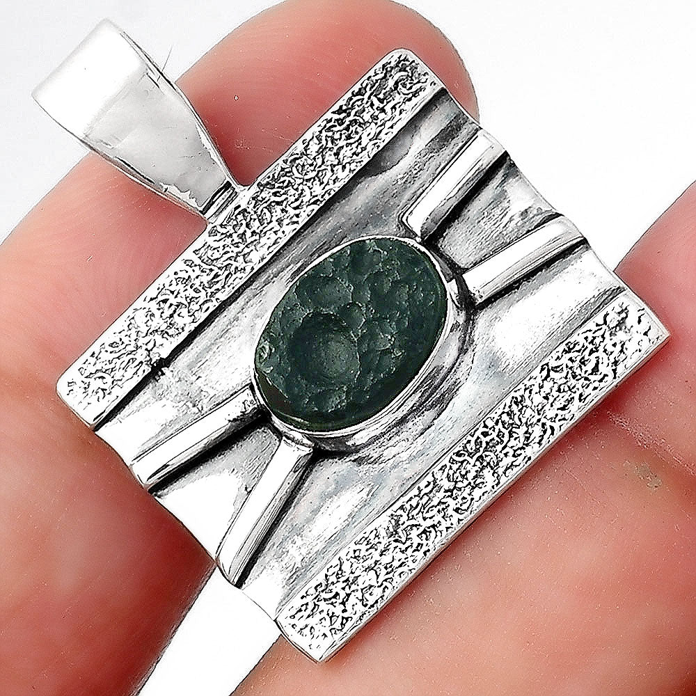 Natural Tektite Rough - Greek Pendant P-1658 SDP156596