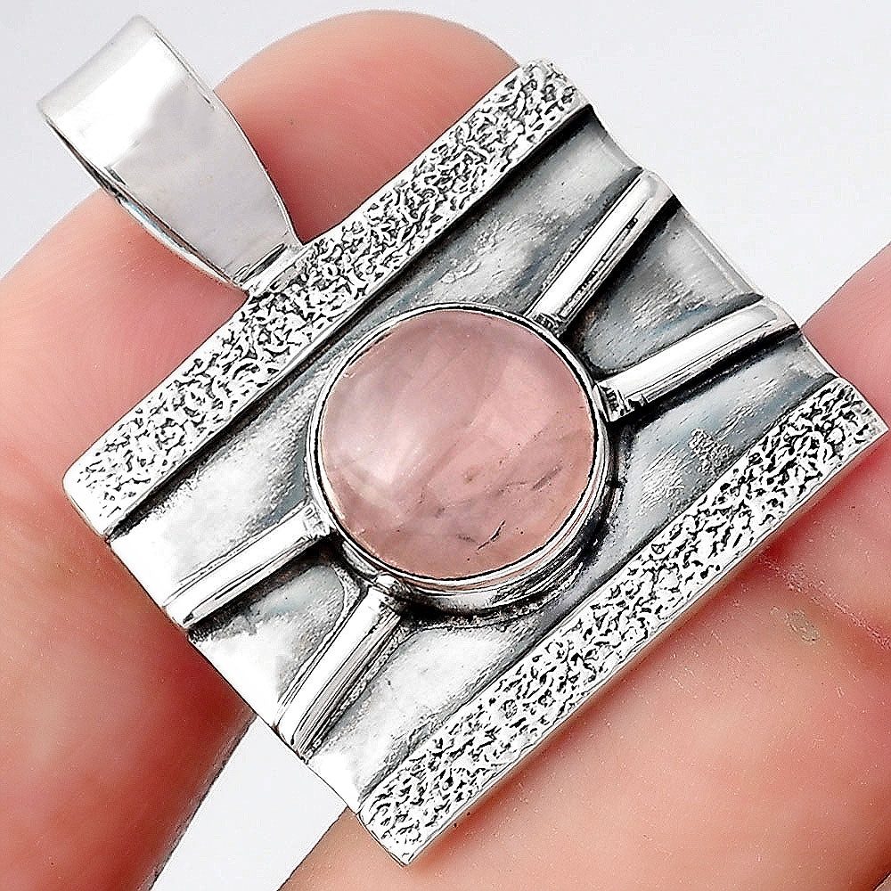 Natural Rose Quartz - Madagascar Pendant P-1658 SDP156612