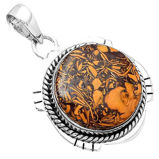 Natural Coquina Fossil Jasper - India Pendant P-1463 SDP156617