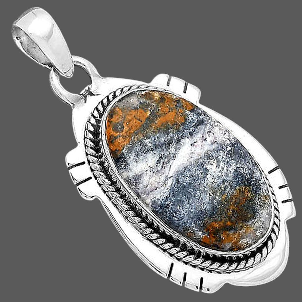 Natural Indian Blanket Jasper Pendant P-1463 SDP156618