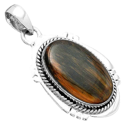 Natural Blue Tiger Eye Pendant P-1463 SDP156619