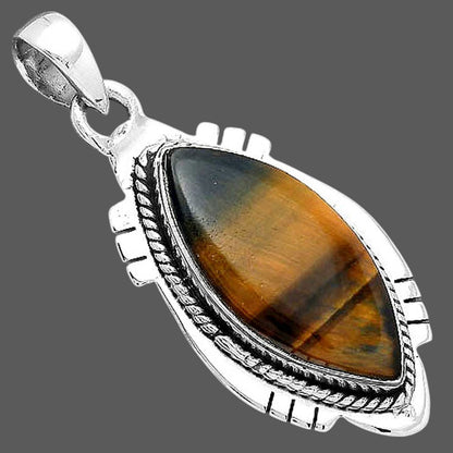 Natural Blue Tiger Eye Pendant P-1463 SDP156622
