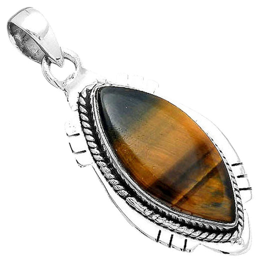 Natural Blue Tiger Eye Pendant P-1463 SDP156622