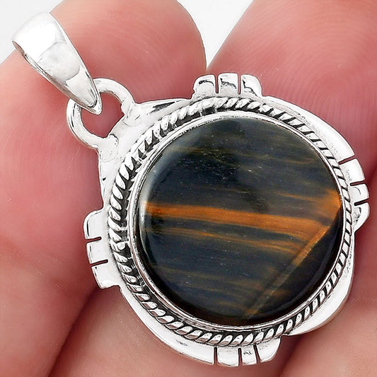Natural Blue Tiger Eye Pendant P-1463 SDP156625