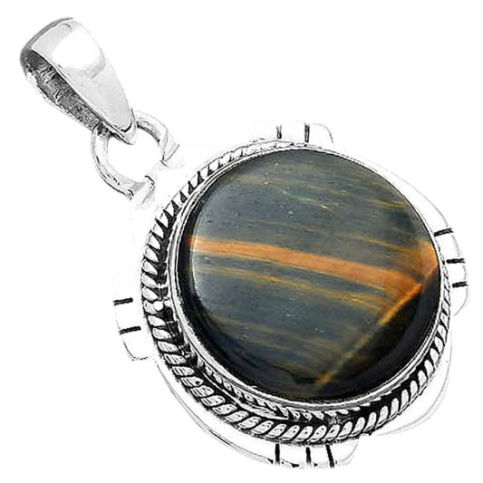 Natural Blue Tiger Eye Pendant P-1463 SDP156625