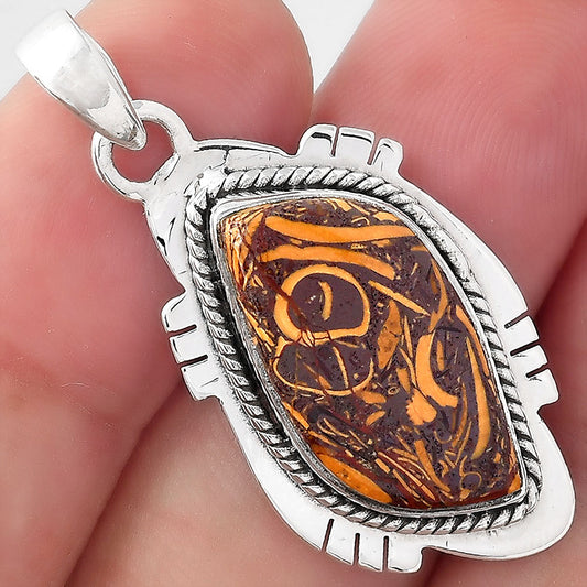 Natural Coquina Fossil Jasper - India Pendant P-1463 SDP156631