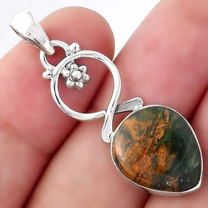 Natural Turkish Rainforest Chrysocolla Pendant P-1383 SDP156640