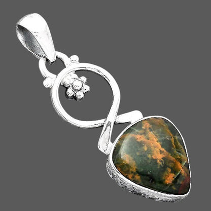 Natural Turkish Rainforest Chrysocolla Pendant P-1383 SDP156641