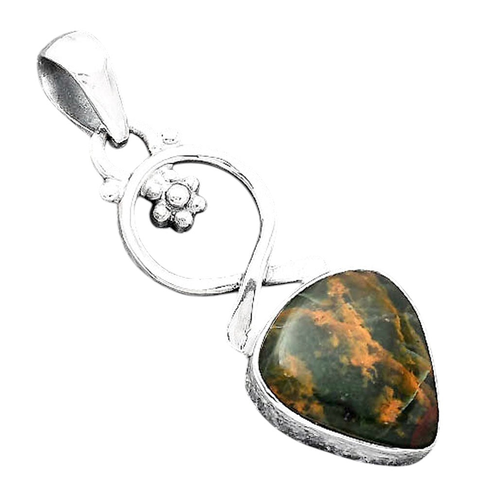 Natural Turkish Rainforest Chrysocolla Pendant P-1383 SDP156641
