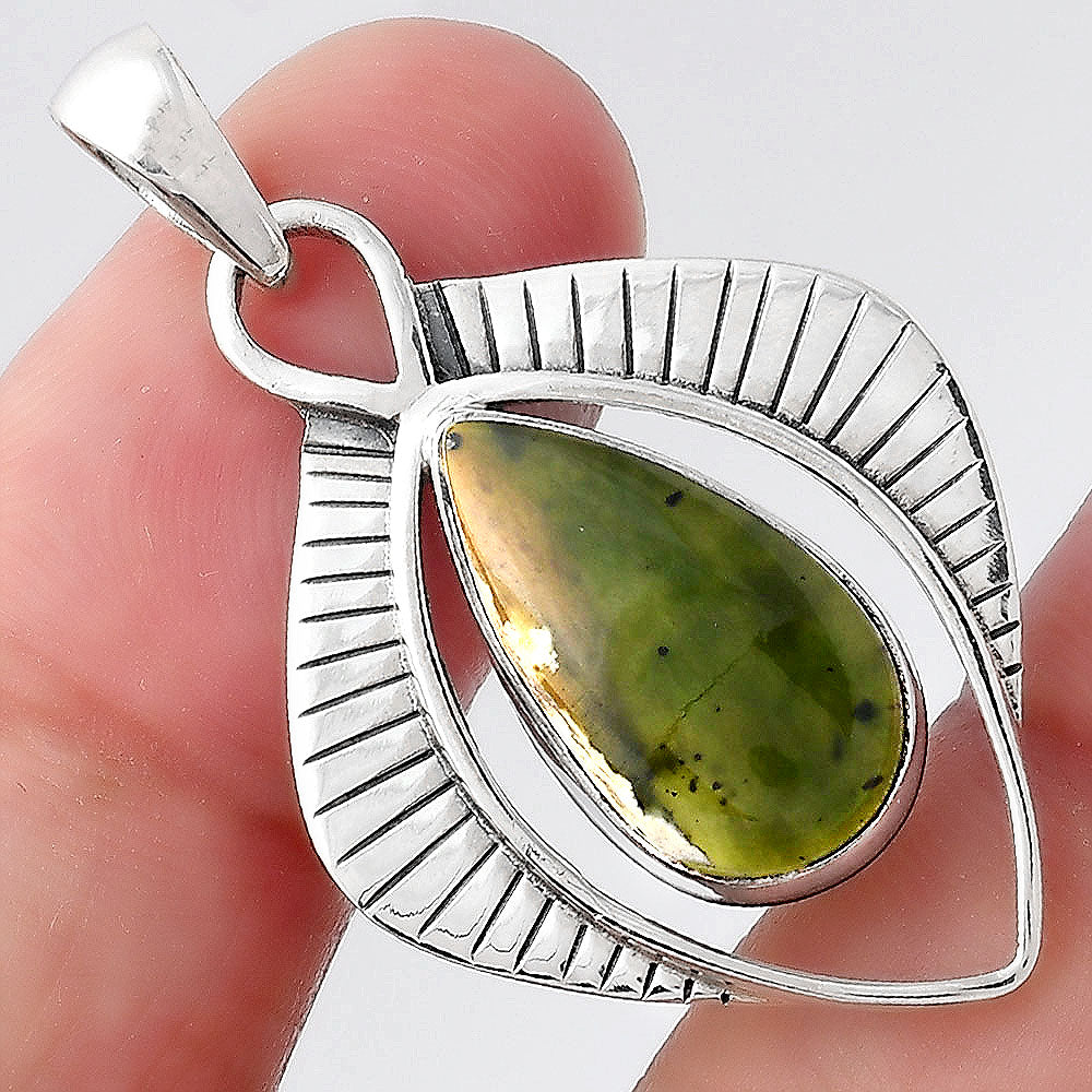 Natural Chrome Chalcedony Pendant P-1402 SDP156651