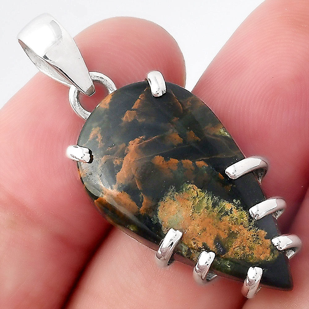 Natural Turkish Rainforest Chrysocolla Pendant P-1372 SDP156656