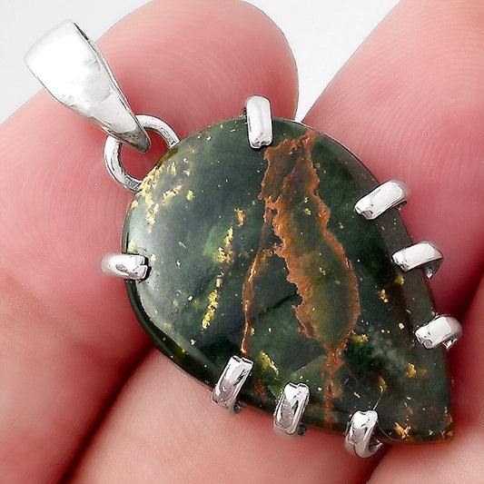 Natural Turkish Rainforest Chrysocolla Pendant P-1372 SDP156667