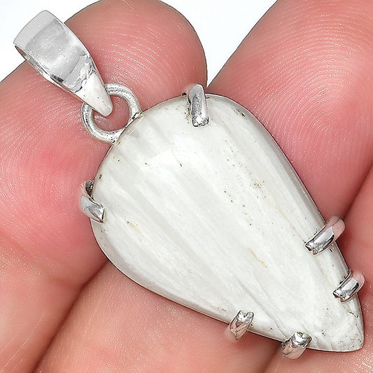 Natural White Scolecite Pendant P-1372 SDP156672