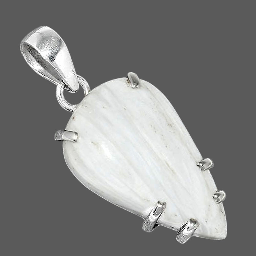 Natural White Scolecite Pendant P-1372 SDP156672