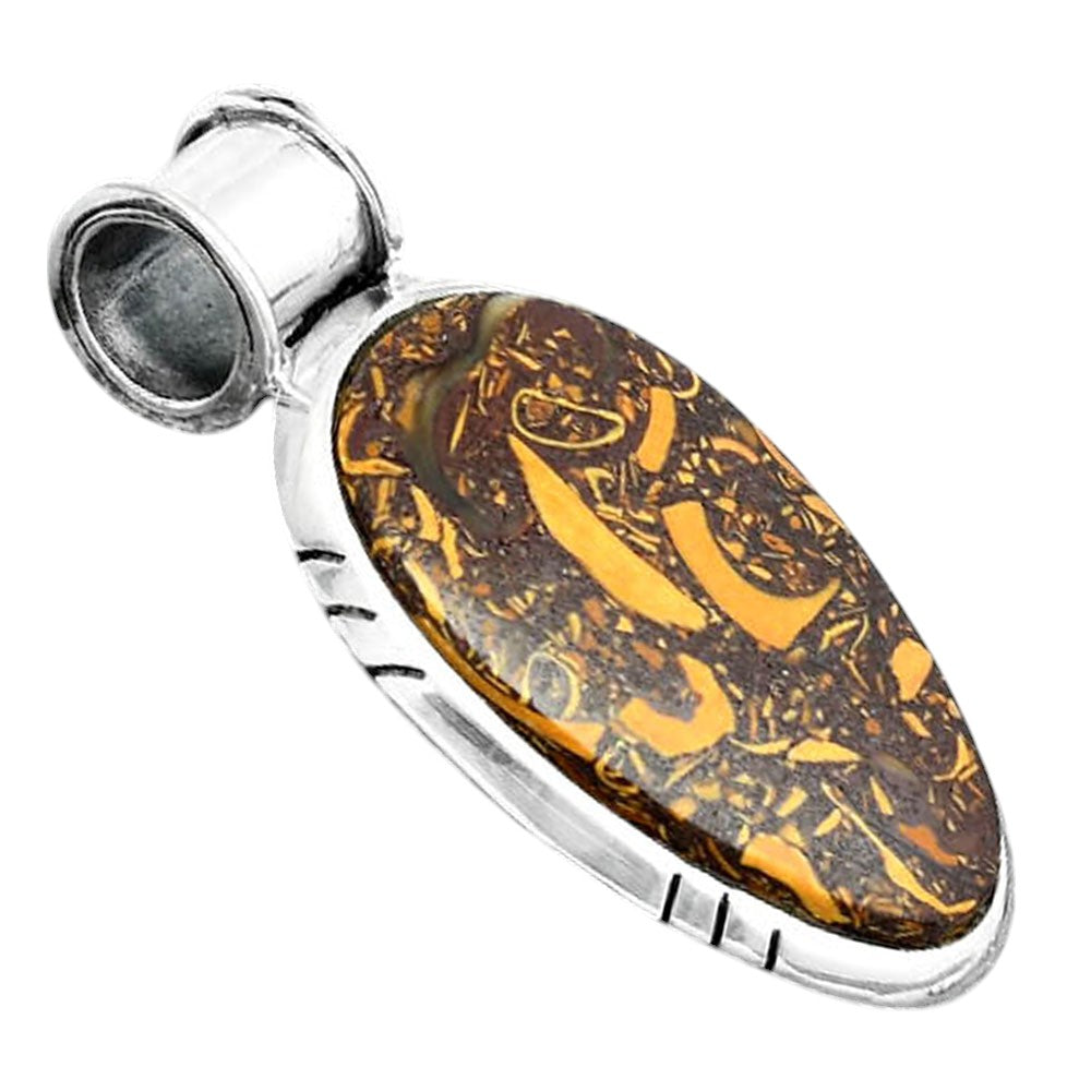 Natural Coquina Fossil Jasper - India Pendant P-1154 SDP156676