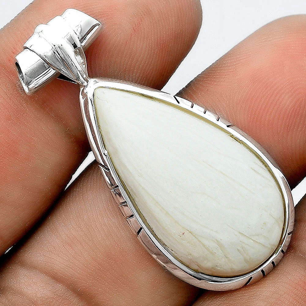 Natural White Scolecite Pendant P-1667 SDP156678